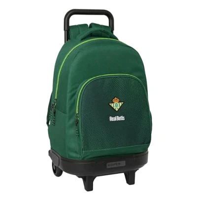 Imagen de Safta Real Betis BALOMPIÉ Mochila Grande con Ruedas, Compacta, Extraíble, Ideal para Niños de Diferentes Edades, Cómoda y Versátil, Calidad Resistencia, 33x22x45 cm, Color Verde