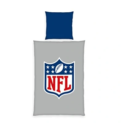 Imagen de Klaus Herding GmbH NFL Juego de Cama (Funda nórdica 135 x 200 cm, Cierre Cremallera, 100% algodón)