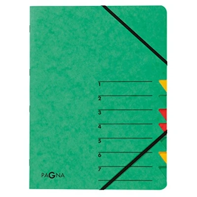 Imagen de Pagna Ordnungsmappe Easy, DIN A4, Karton, 7 Fächer, grün