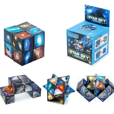 Imagen de Traje Star Cube, Cube mágico en Dos uno, Cubo de Rompecabezas 3D, Velocidad, transformación para niños y Adultos