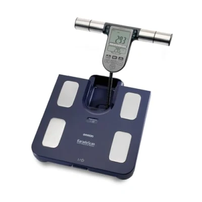 Imagen de OMRON BF511 Monitor de composición corporal, validado clínicamente, con 8 sensores alta precisión para medir en manos y pies azul