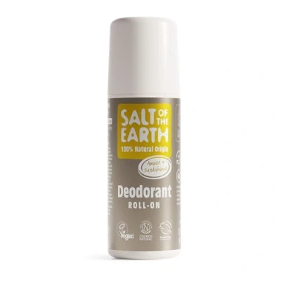 Imagen de Natural Deodorant Roll On by Salt of the Earth, Amber &amp; Sandalwood Vegan, Long Lasting Protection, Leaping Bunny Approved, Made in UK 75ml