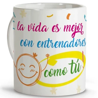 Imagen de LolaPix Taza entrenadora. Tazas de cafe originales. Regalo entrenador. cerámica 330 ml.