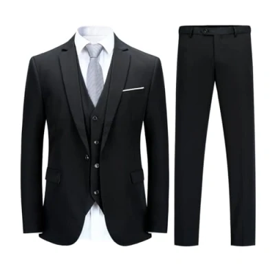 Imagen de YOUTHUP Traje de 3 Piezas Hombre Slim Fit Trajes Boda Negocios para Hombres Blazer Chalecos y Pantalones