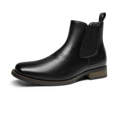 Imagen de Bruno Marc Botas de hombre Chelsea Botines con Suela Goma,Size 42,Negro Pu,BMUMAB2402