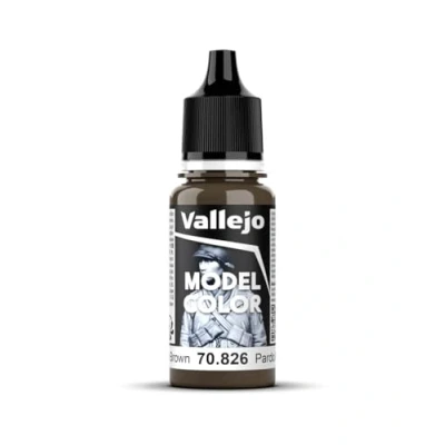 Imagen de Vallejo Model Color Pintura Acrílica Verde (German Camouflage Med Brown) Acabado Mate, 18 ml. Autonivelante y Sistema BSL para Modelismo Figuras