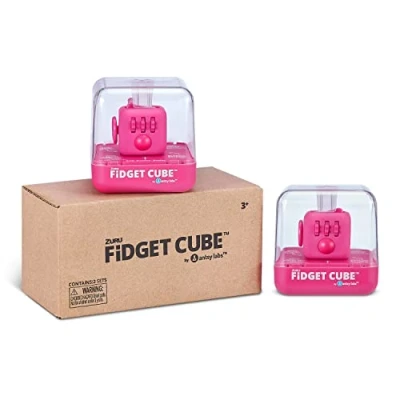 Imagen de Fidget Cubo Original Rosa, Juguete para aliviar el estrés, sensorial, Rosa (Paquete de 2)