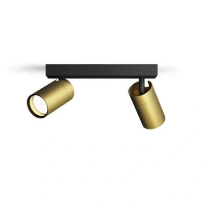 Imagen de Philips Idris Foco de Baño (2 luces), bombillas GU10 no incluida, Latón, IP44, Resistente al agua