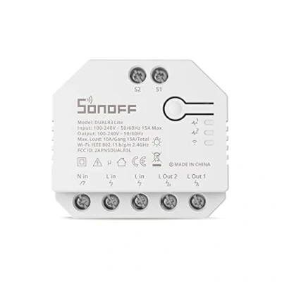 Imagen de COLTD SONOFF DUALR3 Lite Dual Relay Dos Vías Medición de Potencia Interruptor Inteligente