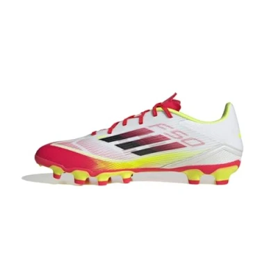 Imagen de adidas F50 League Football Boots Multi Ground, Botas de fútbol Unisex Adulto, FTWR White/Core Black/Solar Yellow, 39 1/3 EU