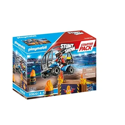 Imagen de Playmobil Starterpack Stuntshow QUAD MET Vuurhelli Juguete para niños, Talla: One Size, Multi coloured
