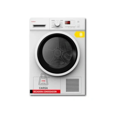 Imagen de Corberó Secadora Carga Frontal 8 kg CSCEM8084W Condensación Display LED 16 Programas Inicio Diferido Inicio/Pausa y Antiarrugas 69dB E. energética B, Blanco