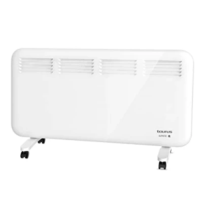 Imagen de Taurus CHTA 2000 Convector de pared/ruedas, 2000W potencia, apto para baños, temperatura hasta 35ºC, temporizador 24h, programación diaria y semanal, modo ECO, protección sobrecalentamiento