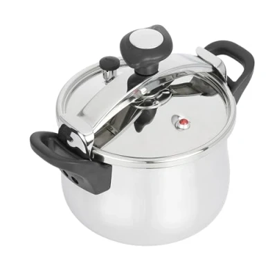 Imagen de JATA HOGAR OPC10 Olla Express a Presión Rápida de 10 litros acero inoxidable. 3 sistemas seguridad. Apta para todo tipo cocinas, incluida inducción. Súper rápida. Fácil uso