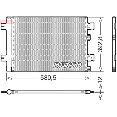 Imagen de DENSO DCN37005 Condensador con secador R134a DACIA: Logan I MCV, Sandero I, Berlina