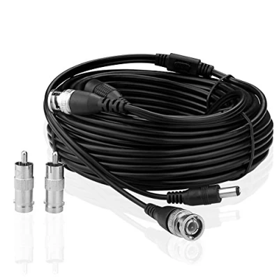 Imagen de SIENOC DC Power Cable cámara de Seguridad CCTV Video Wire BNC RCA Cuerda DVR Negro 50M