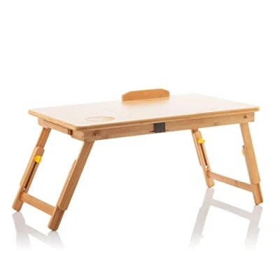Imagen de InnovaGoods Mesa Plegable Auxiliar de Bambú Lapwood, Madera, 34x8x54cm