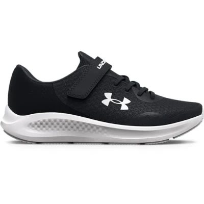 Imagen de Under Armour UA BPS Pursuit 3 AC Deportivas para niño, zapatillas de deporte ligeras y transpirables, color negro/negro/blanco