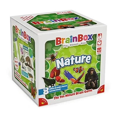 Imagen de Brainbox Nature (Refresh 2022) Card Game Ages 8+ 1+ Players 10 Minutes Playing Time, GREG124403