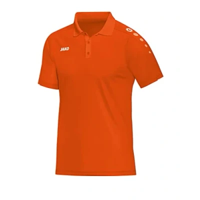 Imagen de JAKO Polo Classico para Hombre, Naranja neón, L