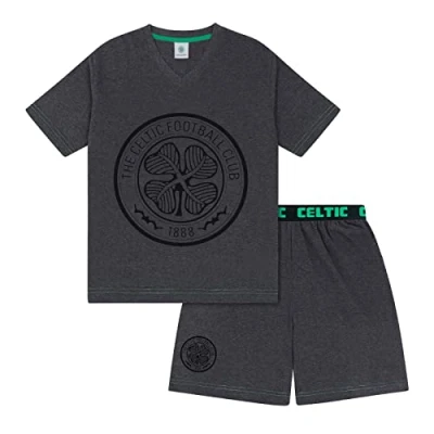 Imagen de Celtic FC Pijama Corto para Hombre Producto Oficial Gris Escudo M