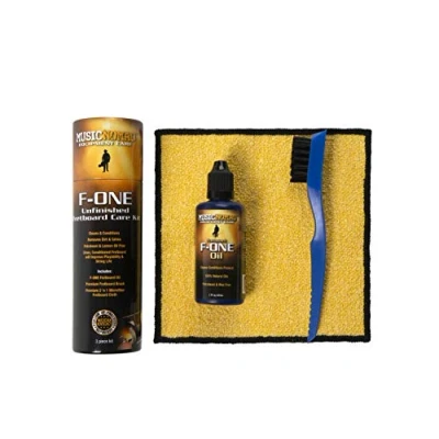 Imagen de MusicNomad F ONE Kit de cuidado diapasón sin terminar aceite, tela, cepillo (MN125)