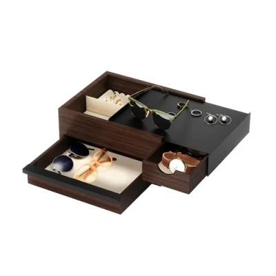Imagen de Caja para joyas Umbra Stowit, madera de caucho, negro/nogal, grande