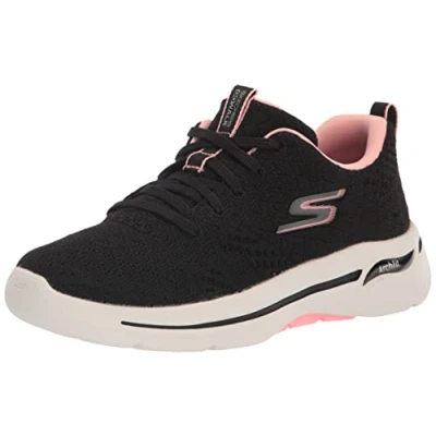 Imagen de Skechers Women&#039;s GO Walk Arch FIT Unify Sneaker, Black/Pink, 7.5