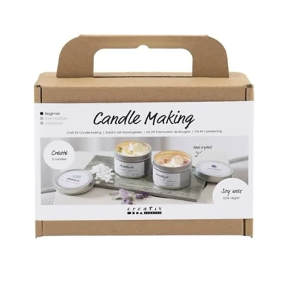 Imagen de Creativ Mini kit de manualidades para hacer velas, crema, blanco roto, velas soja, 1 paquete
