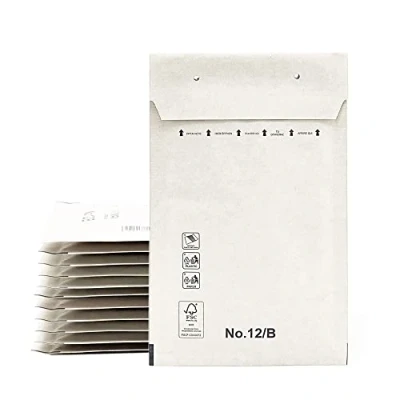 Imagen de Sobres Acolchados, para Envíos, Bolsas de Papel con Interior Burbujas, Color Blanco, Envíos Cierre Adhesivo Ofituria (5 Sobres, 100x165mm)