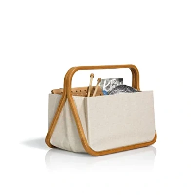 Imagen de Prym 612563 Fold and Store Basket, Bambú, Natural, 45 x 27 37 cm