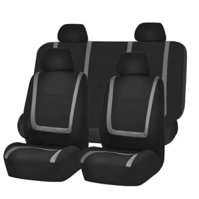 Imagen de MEIQIANG Fundas Asientos Coche para Opel Combo/Commodore C/Corsa/Crossland X/Frontera 2000 2023 2024, Juegos de Cubreasientos Cómodo Impermeables Respirable Interior Accesorios,Grey