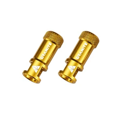 Imagen de Tapón de Válvula Granite Juicy Nipple con Función Extracción Núcleo Válvula, Tapas Neumático Fáciles Usar y Cubiertas Antipolvo (Oro)