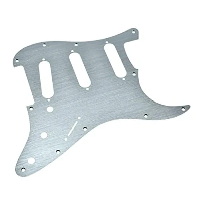 Imagen de Dopro Golpeador de guitarra con 11 agujeros aluminio anodizado estilo moderno Strat SSS para color plateado