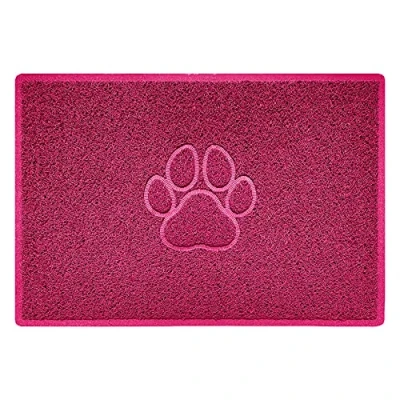 Imagen de Nicoman Paw Felpudo con Forma de Huella en Relieve, Espagueti, Rosa, Large (90x60cm)