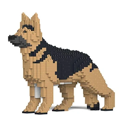 Imagen de JEKCA German Shepherd 01S M01 Kit de Ladrillos construcción, esculturas en Bloques para Construir, colección, Idea Regalo