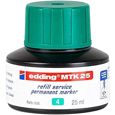 Imagen de Tinta de recambio edding MTK 25 rojo ml con sistema capilar, ideal para rellenar forma limpia y sin complicaciones casi todos los rotuladores permanentes