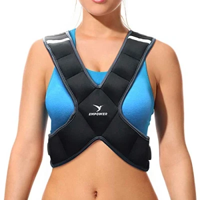 Imagen de Empower Chaleco Pesado, Color Negro, tamaño 8lb Weighted, 8, 11 x 1.5 20inches