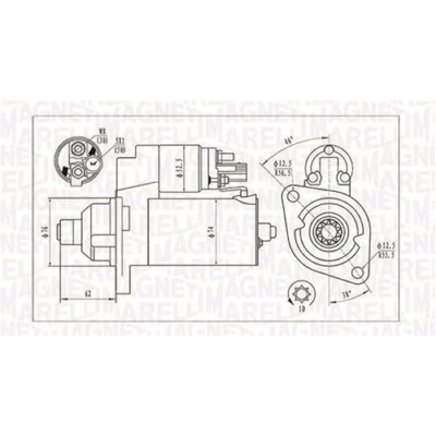 Imagen de MAGNETI MARELLI 063721323010 Motor de arranque 12 2 10 SEAT: Leon II Hatchback, Ibiza 3, Altea, AUDI: A3 Sportback, Cabrio
