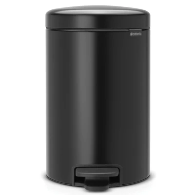 Imagen de Brabantia Newicon Cubo de Basura con Pedal, Acero Inoxidable, Negro Mate, 12L