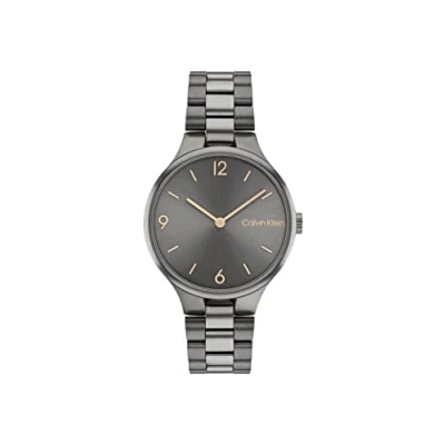 Imagen de Calvin Klein Reloj Analógico de Cuarzo para mujer con Correa en Acero Inoxidable Gris 25200130