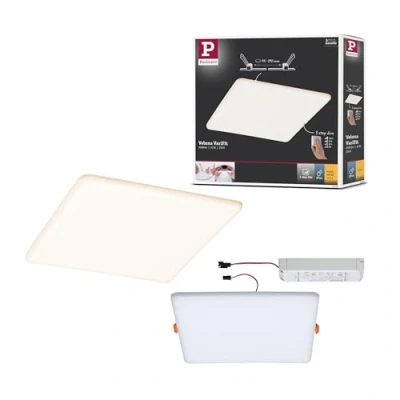 Imagen de Paulmann 93062 Panel LED, luminaria empotrable Veluna VariFit IP44 3 Step Dim 215x215 mm cuadrado incl. 1x21 W lámpara techo satinado plástico 3000 K