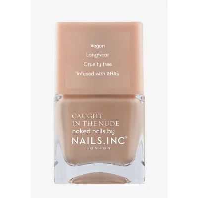 Imagen de Nails Inc Pintauñas MYKONOS BEACH Tono Rosa Nude Fórmula nutritiva enriquecida con AHA para uñas hidratadas Pincel ancho un nail art óptimo Vegano, duradero y sin crueldad