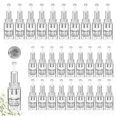 Imagen de 30 Agujas de microneedling, repuesto Derma Pen, 36 pines, Micro Nano Agujas, cartuchos para microagujas, microagujas Dermapen Microneedling dispositivo