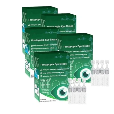 Imagen de Oveallgo Presbicia Visionrestore Gotas Oculares, para el Cuidado de los Ojos Reponer Nutrición Ocular (5boxs)