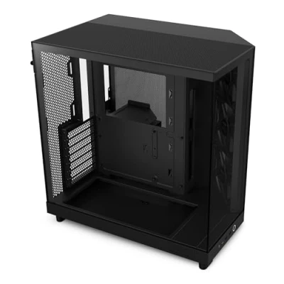 Imagen de NZXT H6 Flow Caja PC Gaming ATX Mid Tower de Cámara Dual Compacta Paneles ventilación Alto Rendimiento Incluye 3 ventiladores 120 mm Color Negro CC H61FB 01