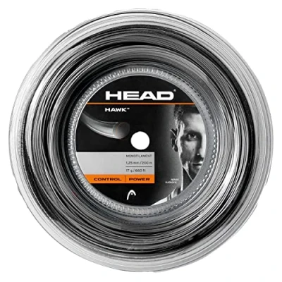 Imagen de HEAD Hawk Rollo Cordajes de Raquetas Tenis, Adultos Unisex, Negro, 16