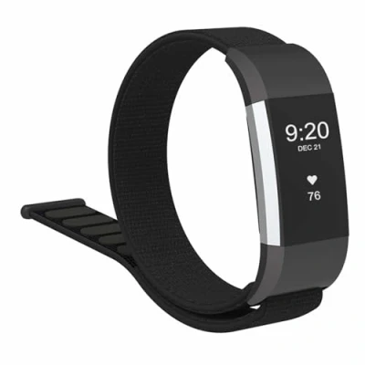 Imagen de INF Pulsera para Fitbit Charge 2 Correa de Nailon Intercambiable Negra