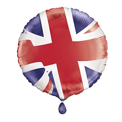 Imagen de Unique 28797 Globo de aluminio (45 cm), diseño bandera Reino Unido, multicolor