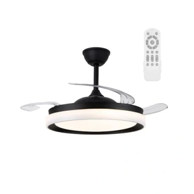 Imagen de Ventilador de techo retráctil, luz led 45w silencioso nestera eco